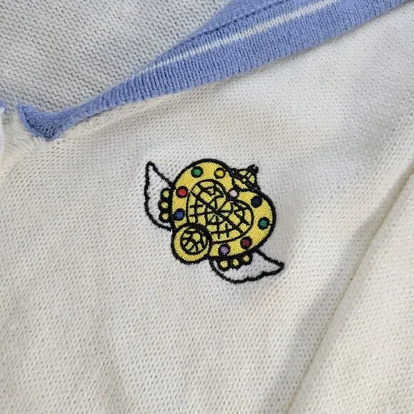 Sailor Moon Hot Topic Cardigan XL School Uniform Moon Sceptor Brooch Sweater - Picture 3 of 11